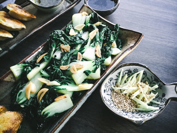 Quick Thai Sesame Ginger Greens